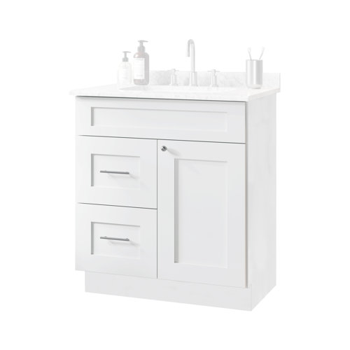 Disar 30'' Bathroom Vanity With Left Drawer Base Only Wayfair